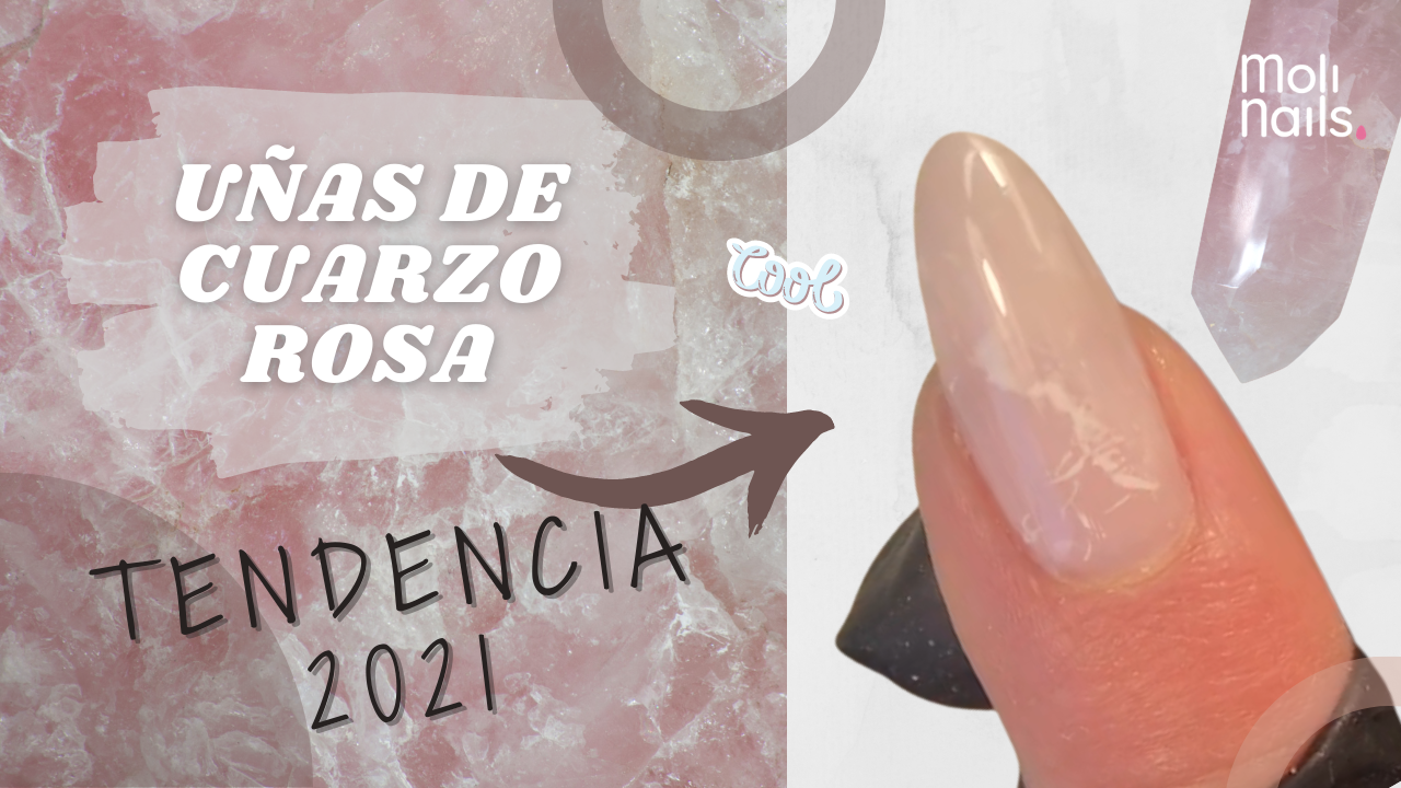 Uñas de CUARZO ROSA - Tutorial del mármol rosa de moda